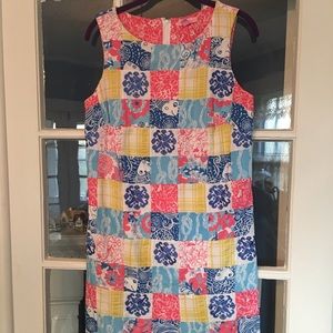 EUC Lilly Pulitzer patchwork shift dress